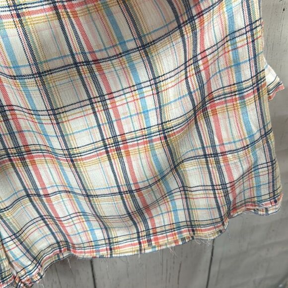 Coco + Jaimeson Plaid Long Sleeve Button Front Romper Multicolor Check Size L - Picture 11 of 16